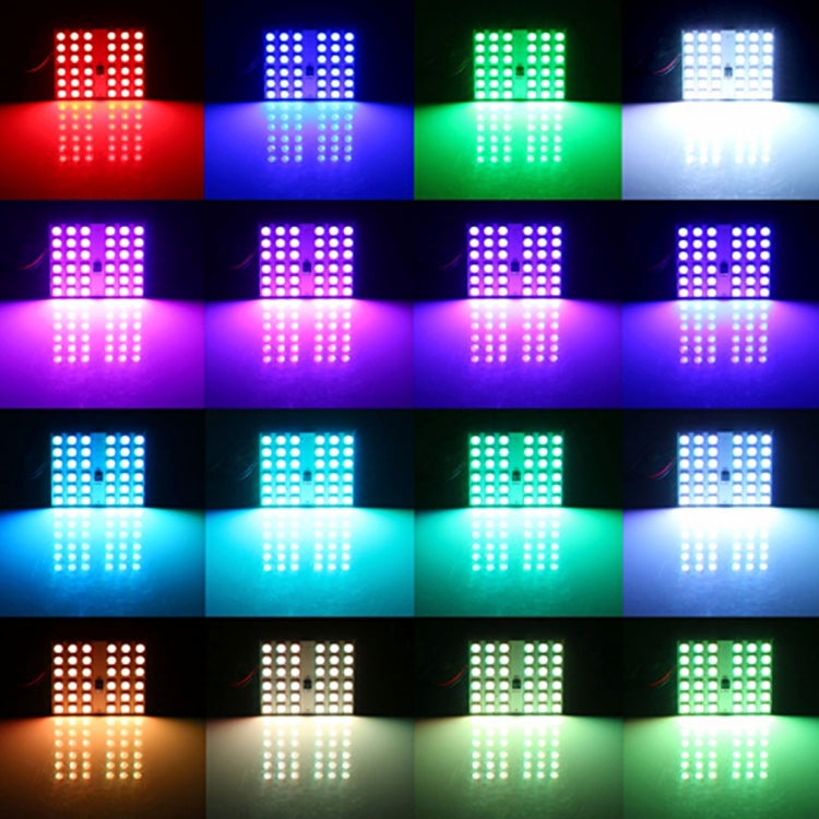 2 PCS Colorful 41MM T10 + Bicuspid Port Remote Control Car Dome Lamp LED Reading Light with 24 LED Lights - Dome Lights by PMC TechLife | Online Shopping South Africa | PMC TechLife | Buy Now Pay Later Mobicred