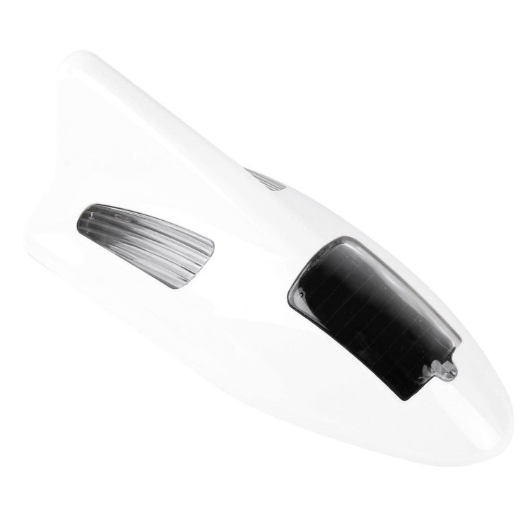 Solar Colorful Light Anti Collision Shark Fin Car Taillight LED Flash Warning Light Caution Light(White) - Warning Lights by PMC TechLife | Online Shopping South Africa | PMC TechLife | Buy Now Pay Later Mobicred