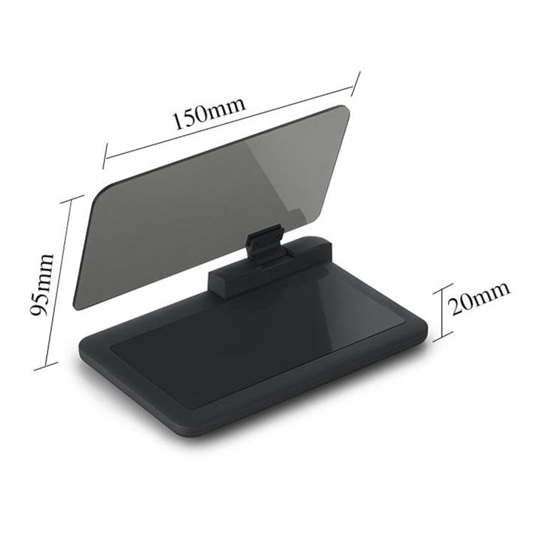 Universal Car GPS HUD Head Up Display Holder / Mobile Phone Navigation Bracket, For iPhone, Galaxy, Huawei, Xiaomi, Lenovo, Sony, LG, HTC and Other Smartphones(Black) - Head Up Display System by PMC TechLife | Online Shopping South Africa | PMC TechLife | Buy Now Pay Later Mobicred