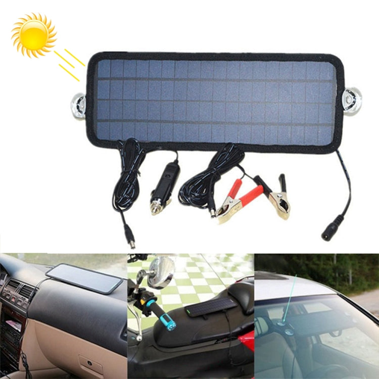 4.5W Portable Car Automobile Boat Battery Solar Cells Rechargeable Power Battery Charger - Booster Cable & Clip by PMC TechLife | Online Shopping South Africa | PMC TechLife | Buy Now Pay Later Mobicred