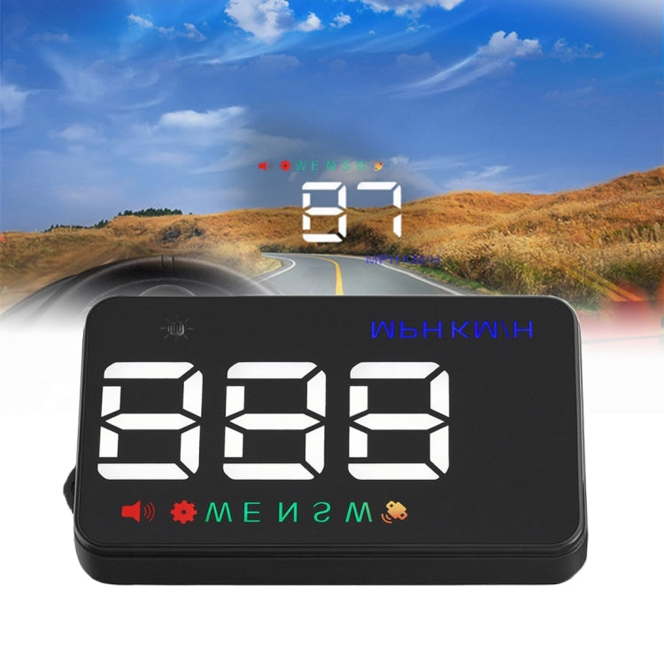 Geyiren A5 HUD 3.5 inch Car Head Up Display with GPS System, Two Mode Display, Light Sensors, KM/h MPH Speed, Compass, Speed Alarm(Black) - Head Up Display System by PMC TechLife | Online Shopping South Africa | PMC TechLife | Buy Now Pay Later Mobicred