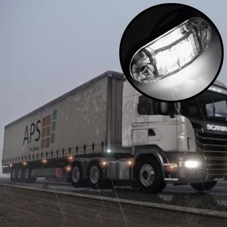 10 PCS DC 10-30V Car Truck Trailer Piranha 3-LED Side Marker Indicator Lights Bulb Lamp, Light Color: White - Clearance Lights by PMC TechLife | Online Shopping South Africa | PMC TechLife | Buy Now Pay Later Mobicred
