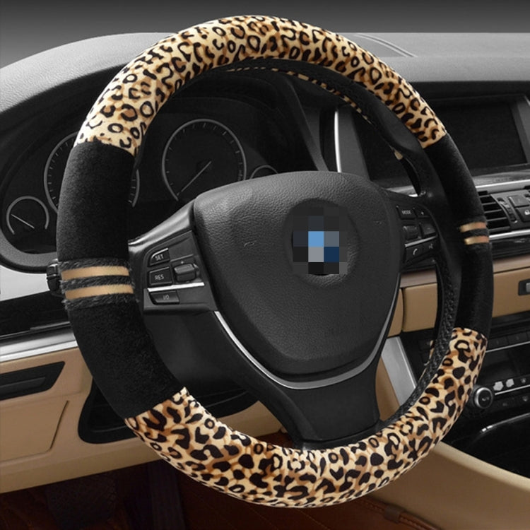 Leopard Grain Steering Wheel Cover, Adaptation Steering Wheel Diameter: 37-38 cm - Steering Wheel Accessories by PMc TechLife | Online Shopping South Africa | PMc TechLife | Buy Now Pay Later Mobicred