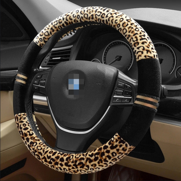 Leopard Grain Steering Wheel Cover, Adaptation Steering Wheel Diameter: 37-38 cm - Steering Wheel Accessories by PMc TechLife | Online Shopping South Africa | PMc TechLife | Buy Now Pay Later Mobicred