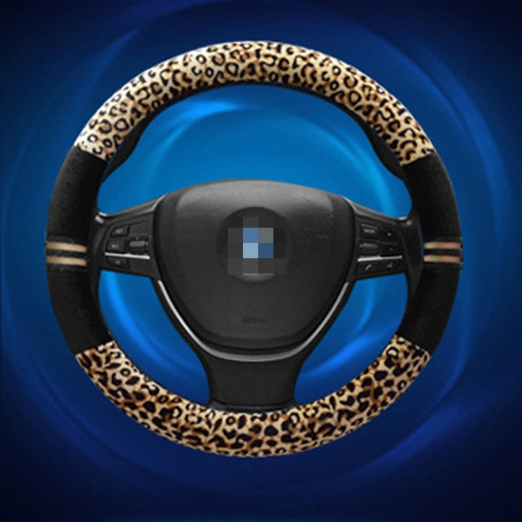 Leopard Grain Steering Wheel Cover, Adaptation Steering Wheel Diameter: 37-38 cm - Steering Wheel Accessories by PMc TechLife | Online Shopping South Africa | PMc TechLife | Buy Now Pay Later Mobicred