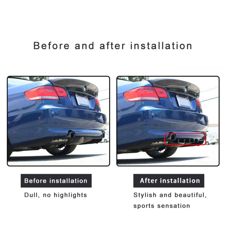 Universal Car Rear Bumper Lip Diffuser 7 Shark Fin Style Black ABS, Size: 85.0x18.0x5.0cm - Bumper by PMC Jewellery | Online Shopping South Africa | PMC Jewellery | Buy Now Pay Later Mobicred