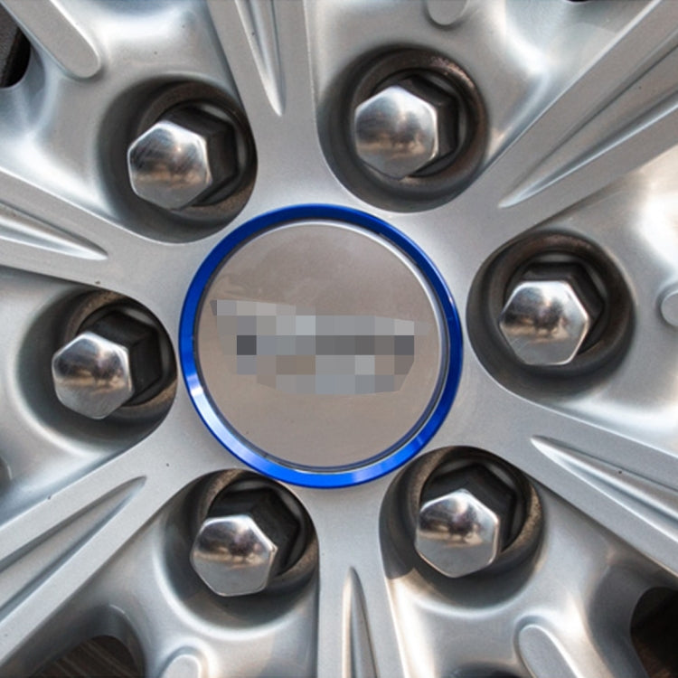 4 PCS Car Aluminum Wheel Hub Deroration Ring For Cadillac(Blue) - Wheels Tires & Parts by PMC TechLife | Online Shopping South Africa | PMC TechLife | Buy Now Pay Later Mobicred