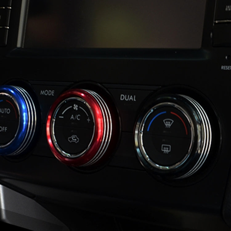 3 PCS Car Aluminum Air Conditioner Knob Case For Subaru(Black) - Decoration Rings by PMC Jewellery | Online Shopping South Africa | PMC Jewellery | Buy Now Pay Later Mobicred