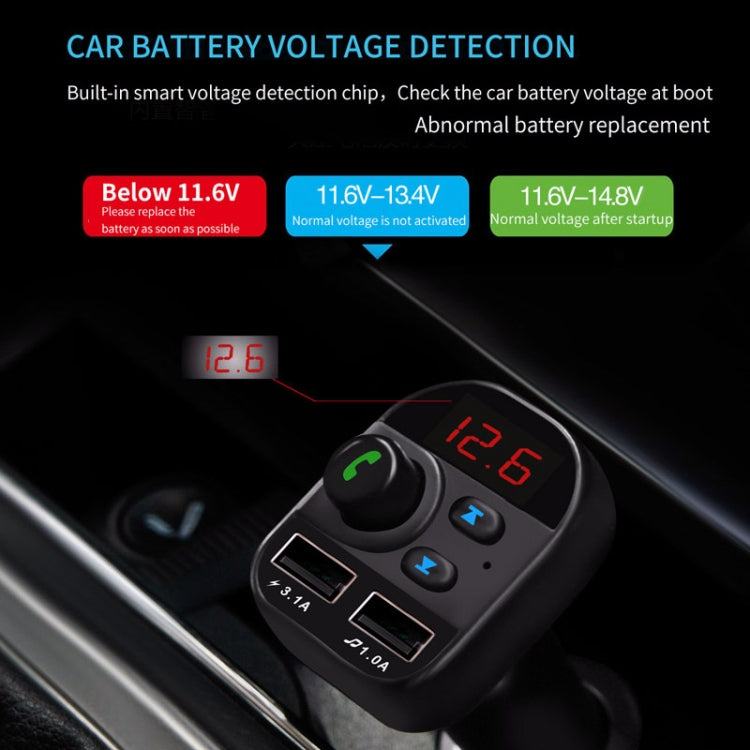 805E Dual USB Charging Bluetooth FM Transmitter MP3 Music Player Car Kit, Support Hands-Free Call  & Read TF Card / U Disk Music(Black) - Bluetooth Car Kits by PMC TechLife | Online Shopping South Africa | PMC TechLife | Buy Now Pay Later Mobicred