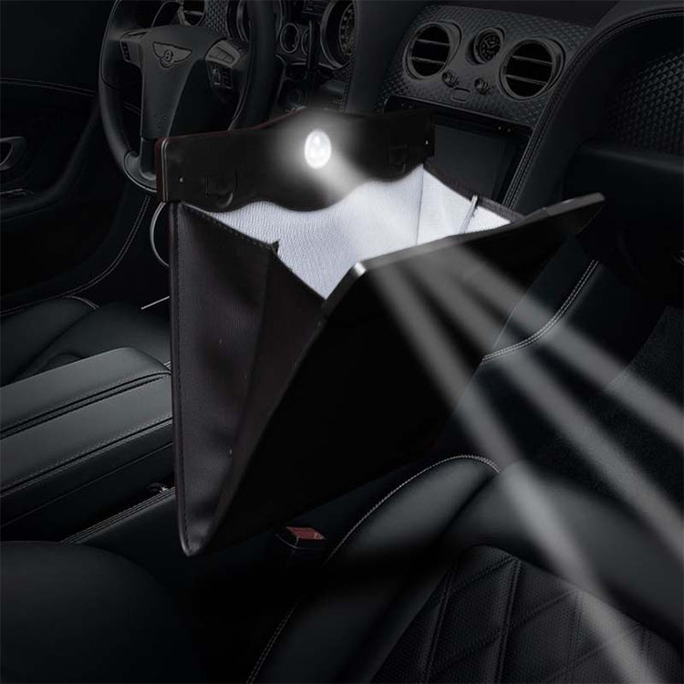 Car Multifunctional LED Design Hanging Folding Garbage Bin Storage Box (Black) - Stowing Tidying by PMC TechLife | Online Shopping South Africa | PMC TechLife | Buy Now Pay Later Mobicred