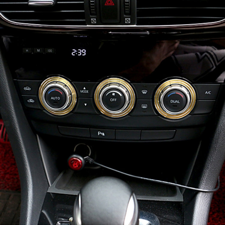 3 PCS Car Aluminum Air Conditioner Knob Case For ATENZA(Gold) - Decoration Rings by PMC TechLife | Online Shopping South Africa | PMC TechLife | Buy Now Pay Later Mobicred