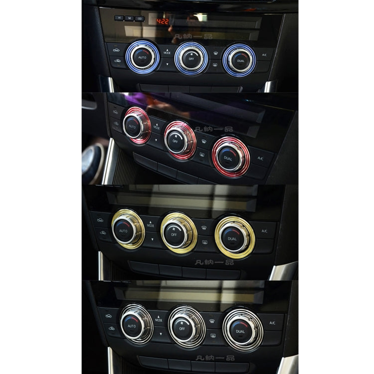 3 PCS Car Aluminum Air Conditioner Knob Case For ATENZA(Gold) - Decoration Rings by PMC TechLife | Online Shopping South Africa | PMC TechLife | Buy Now Pay Later Mobicred