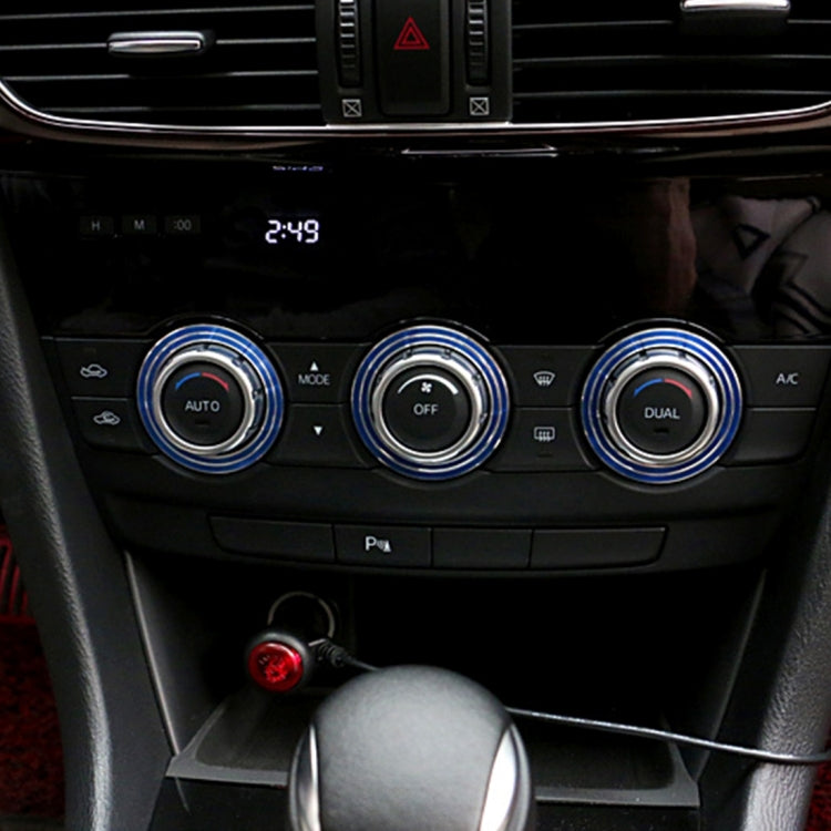 3 PCS Car Aluminum Air Conditioner Knob Case For ATENZA(Blue) - Decoration Rings by PMC TechLife | Online Shopping South Africa | PMC TechLife | Buy Now Pay Later Mobicred