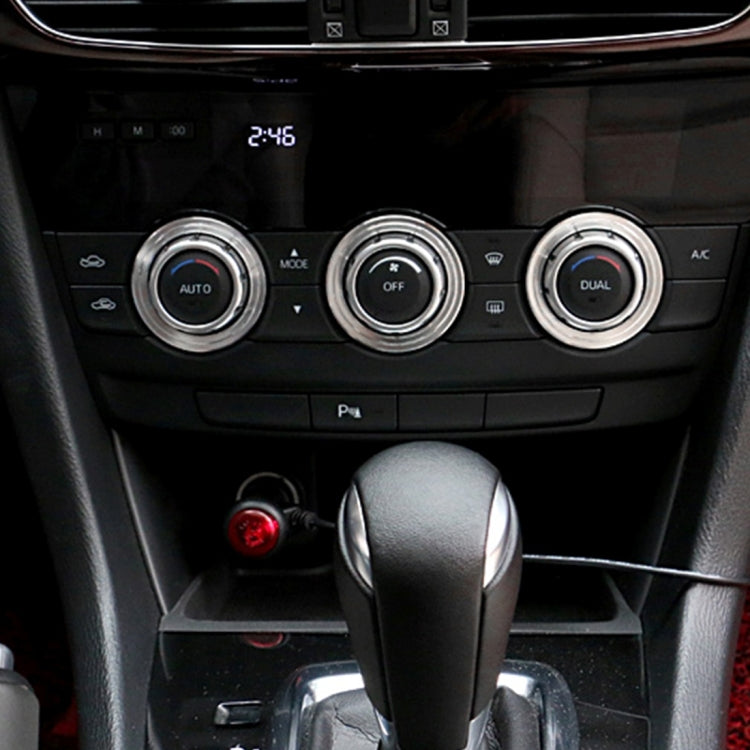 3 PCS Car Aluminum Air Conditioner Knob Case For ATENZA(Silver) - Decoration Rings by PMC TechLife | Online Shopping South Africa | PMC TechLife | Buy Now Pay Later Mobicred