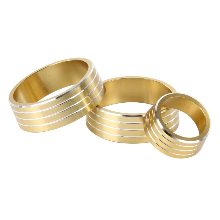 3 PCS Car Aluminum Air Conditioner Knob Case For Honda(Gold) - Decoration Rings by PMC TechLife | Online Shopping South Africa | PMC TechLife | Buy Now Pay Later Mobicred