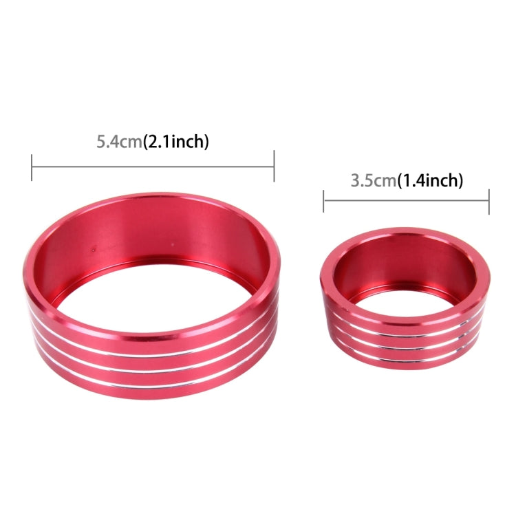 3 PCS Car Aluminum Air Conditioner Knob Case For Honda(Red) - Decoration Rings by PMC TechLife | Online Shopping South Africa | PMC TechLife | Buy Now Pay Later Mobicred