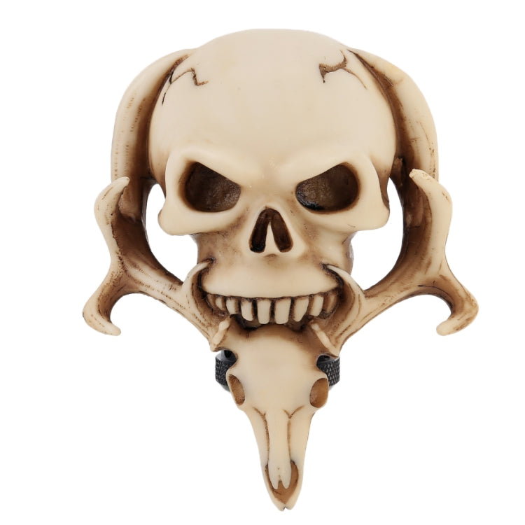 Universal Vehicle Car Creative Skull Double Heads Shaped Shifter Cover Manual Automatic Gear Shift Knob (Beige) - Shift Knob by PMC TechLife | Online Shopping South Africa | PMC TechLife | Buy Now Pay Later Mobicred