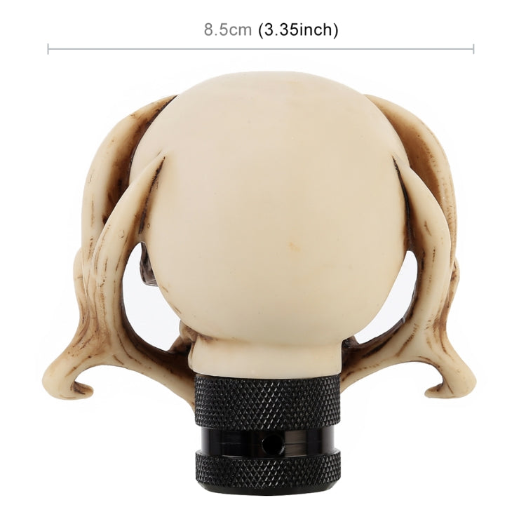 Universal Vehicle Car Creative Skull Double Heads Shaped Shifter Cover Manual Automatic Gear Shift Knob (Beige) - Shift Knob by PMC TechLife | Online Shopping South Africa | PMC TechLife | Buy Now Pay Later Mobicred