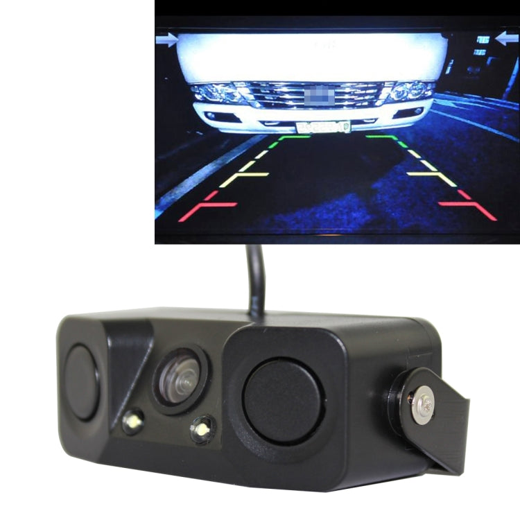 PZ-451 Car Camera LED Lights Parking Sensor 3 in 1  Night Vision Camera Monitor with Buzzer,DC 12V, 720 x 504 pixels,Lens Angle:120 degree - Rear View Cameras by PMC TechLife | Online Shopping South Africa | PMC TechLife | Buy Now Pay Later Mobicred