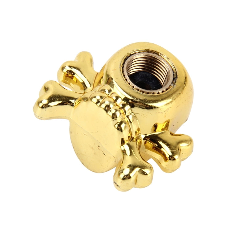 4 PCS Universal Skull Shape Gas Cap Mouthpiece Cover Gas Cap Tire Cap Car Motor Bicycle Tire Valve Caps(Gold) - Tire Valve Caps by PMC TechLife | Online Shopping South Africa | PMC TechLife | Buy Now Pay Later Mobicred