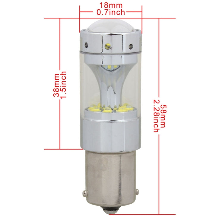 2 PCS 1156 60W 1200 LM 6000K Car Auto Brake Lights Turn Light Backup Light with 12 XB-D Lamps, DC 12V (White Light) - Brake Lights by PMC TechLife | Online Shopping South Africa | PMC TechLife | Buy Now Pay Later Mobicred