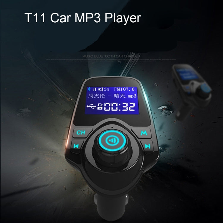T11 Bluetooth FM Transmitter Car MP3 Player with LED Display, Support Double USB Charge & Handsfree & TF Card & U Disk Music Play Function - Bluetooth Car Kits by PMC TechLife | Online Shopping South Africa | PMC TechLife | Buy Now Pay Later Mobicred