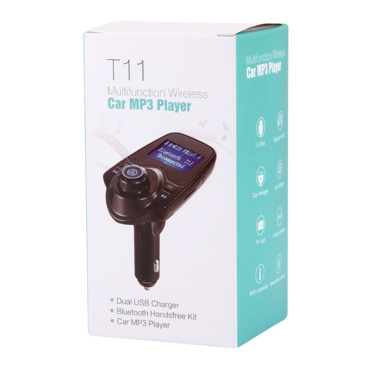 T11 Bluetooth FM Transmitter Car MP3 Player with LED Display, Support Double USB Charge & Handsfree & TF Card & U Disk Music Play Function - Bluetooth Car Kits by PMC TechLife | Online Shopping South Africa | PMC TechLife | Buy Now Pay Later Mobicred