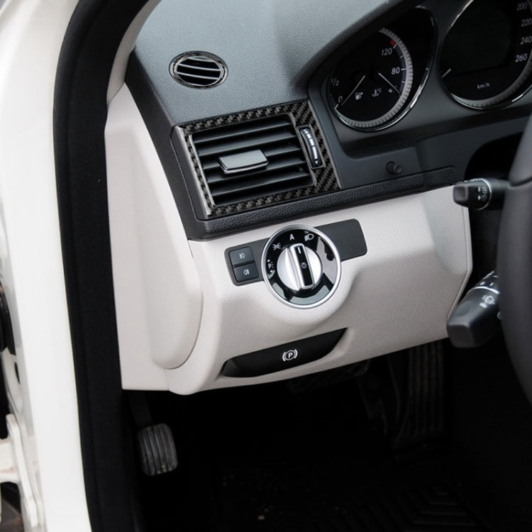 Car Carbon Fiber Air Outlet Ring + Intermediate Air Outlet + Side Air Outlet Panel Decorative Sticker for Mercedes-Benz W204 2007-2010 - Car Interior Mouldings by PMC TechLife | Online Shopping South Africa | PMC TechLife | Buy Now Pay Later Mobicred