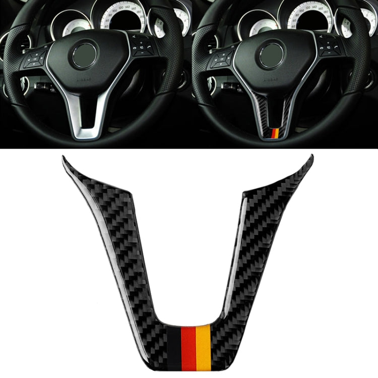 Car German Flag Carbon Fiber Steering Wheel Decorative Sticker for Mercedes-Benz - Car Interior Mouldings by PMC TechLife | Online Shopping South Africa | PMC TechLife | Buy Now Pay Later Mobicred