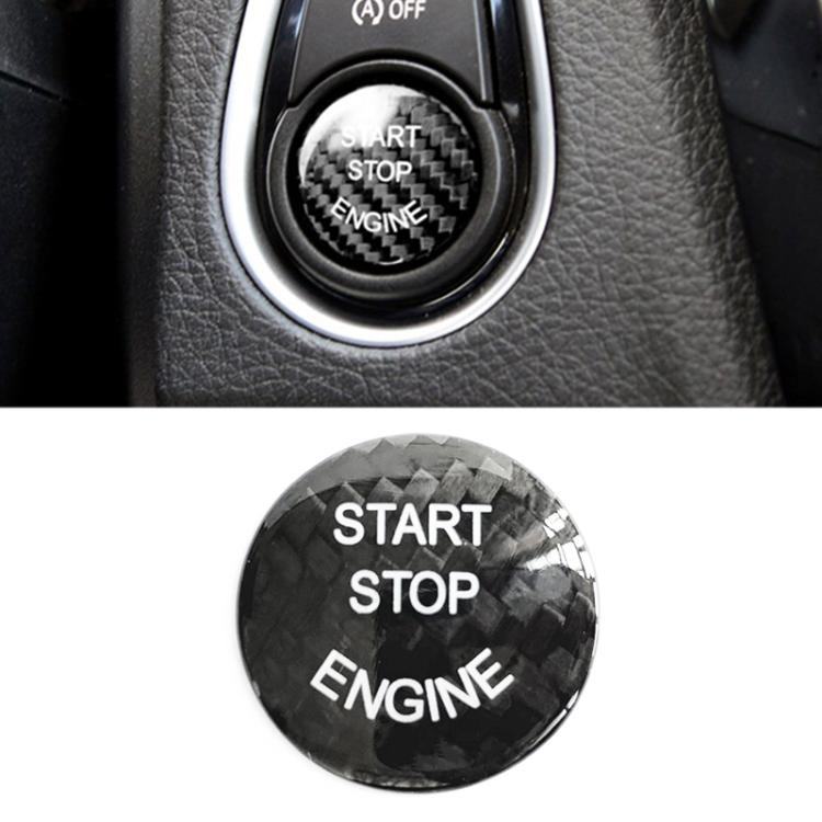 Car Carbon Fiber Engine Start Button Decoration Cover Trim Black for BMW F Chassis - free shipping - PMC TechLife - Order now!