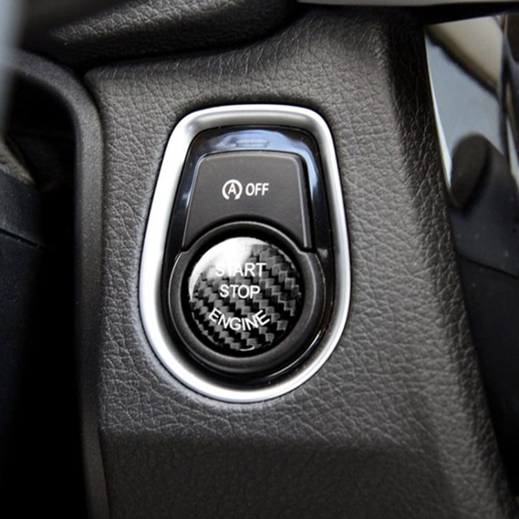 Car Carbon Fiber Engine Start Button Decoration Cover Trim Black for BMW F Chassis - free shipping - PMC TechLife - Order now!