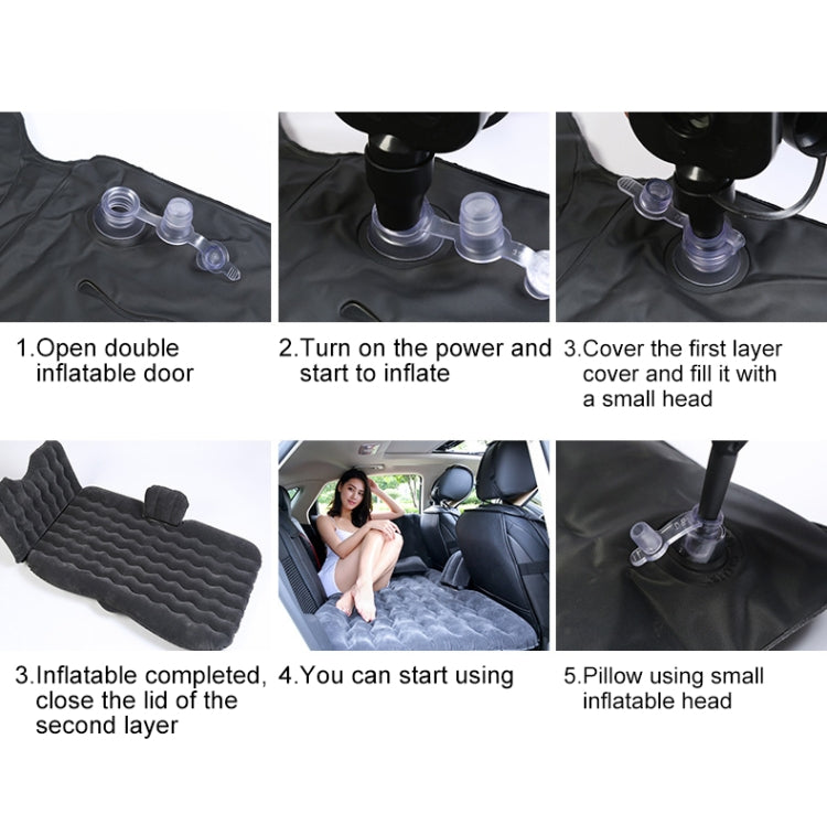Universal Car Travel Inflatable Mattress Air Bed Camping Back Seat Couch, Size: 90 x 135cm(Black) - Seat Accessories by PMC TechLife | Online Shopping South Africa | PMC TechLife | Buy Now Pay Later Mobicred