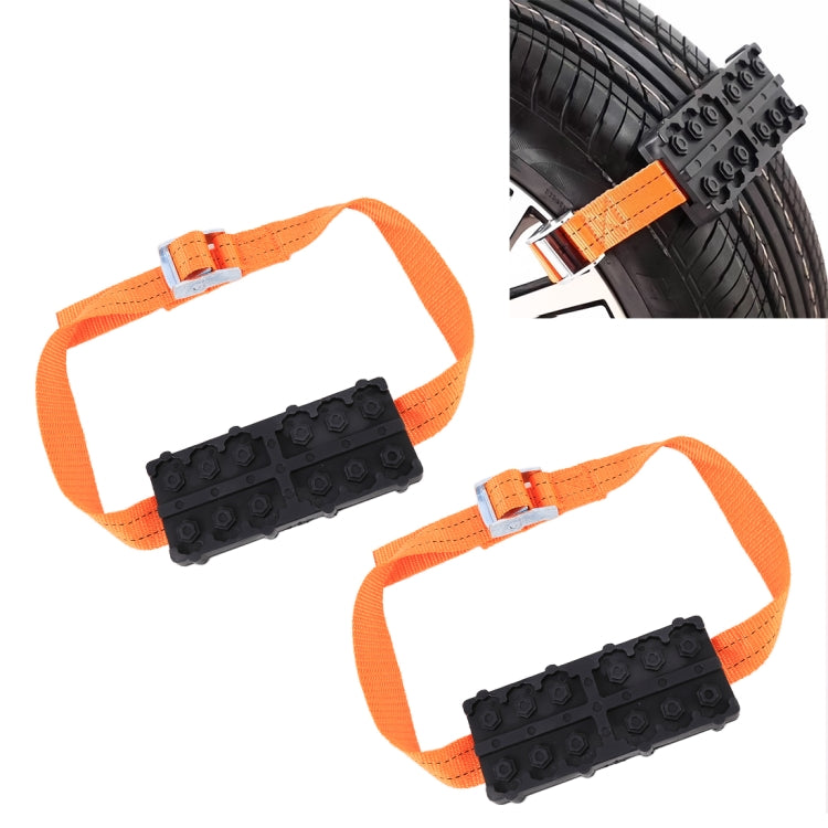 2 PCS Universal Car Snow Chains Mud Tires Traction Mat Wheel Chain Non-slip Tracks Auto Winter Road Turnaround Tool Anti Slip Grip Tracks - Ice Scraper by PMC TechLife | Online Shopping South Africa | PMC TechLife | Buy Now Pay Later Mobicred