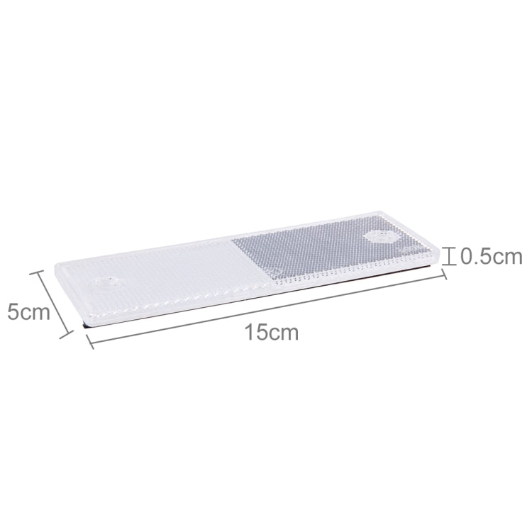 10 PCS Car Rear Bumper Warning Plastic Reflector and Sign(White) - Reflective Material by PMC TechLife | Online Shopping South Africa | PMC TechLife | Buy Now Pay Later Mobicred