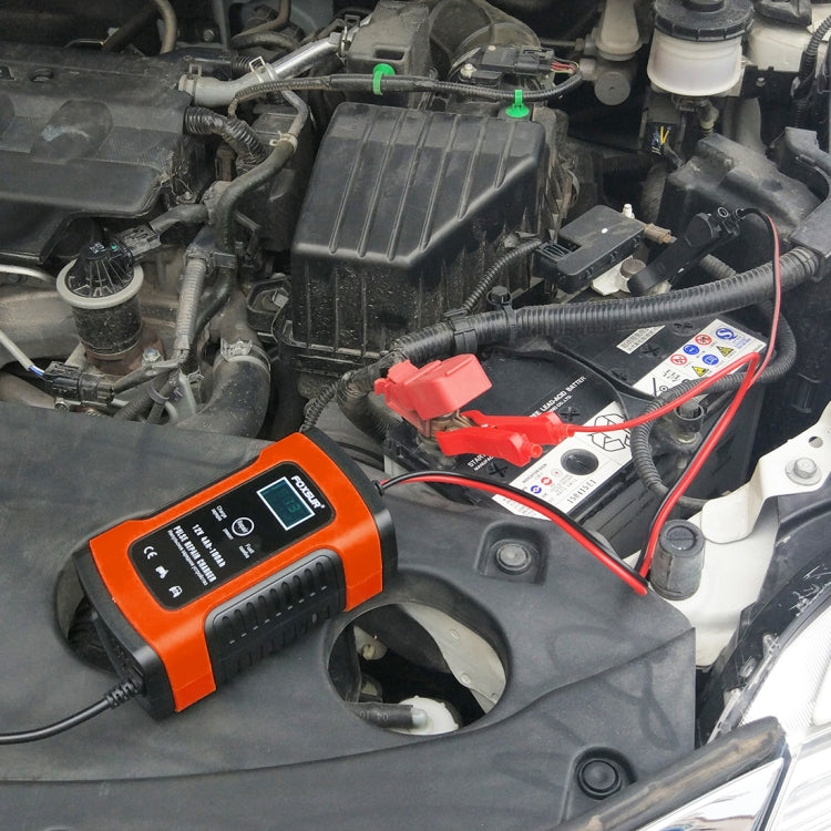 12V 6A Intelligent Universal Battery Charger for Car Motorcycle, Length: 55cm, UK Plug(Red) - Battery Charger by FOXSUR | Online Shopping South Africa | PMC TechLife | Buy Now Pay Later Mobicred