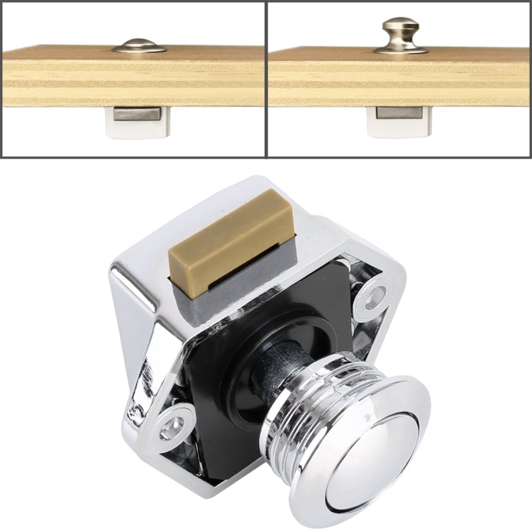 Press Type Drawer Cabinet Catch Latch Release Cupboard Door Stop Drawer Cabinet Locker for RV / Yacht / Furniture(Chrome) - Locks & Hasps by PMC TechLife | Online Shopping South Africa | PMC TechLife | Buy Now Pay Later Mobicred