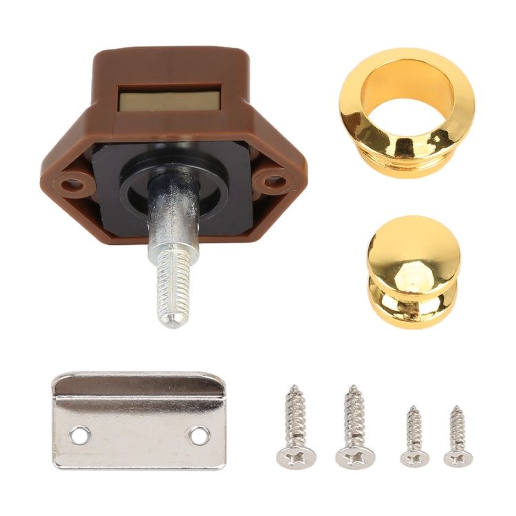 Press Type Drawer Cabinet Catch Latch Release Cupboard Door Stop Drawer Cabinet Locker for RV / Yacht / Furniture(Gold) - Locks & Hasps by PMC TechLife | Online Shopping South Africa | PMC TechLife | Buy Now Pay Later Mobicred