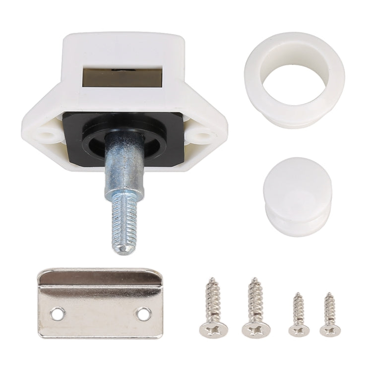 Press Type Drawer Cabinet Catch Latch Release Cupboard Door Stop Drawer Cabinet Locker for RV / Yacht / Furniture(White) - Locks & Hasps by PMC TechLife | Online Shopping South Africa | PMC TechLife | Buy Now Pay Later Mobicred