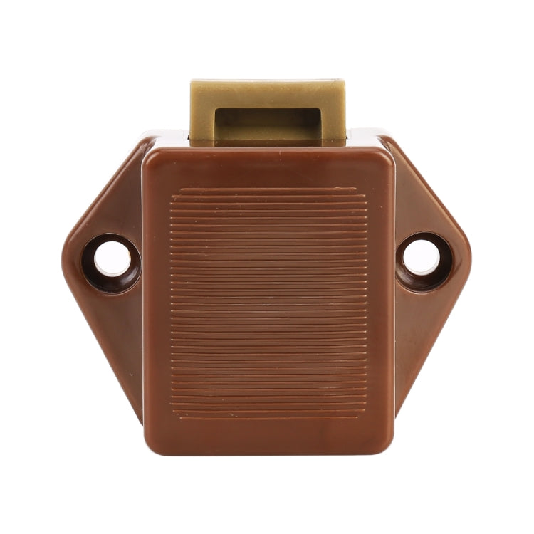 Press Type Drawer Cabinet Catch Latch Release Cupboard Door Stop Drawer Cabinet Locker for RV / Yacht / Furniture(Brown) - Locks & Hasps by PMC TechLife | Online Shopping South Africa | PMC TechLife | Buy Now Pay Later Mobicred