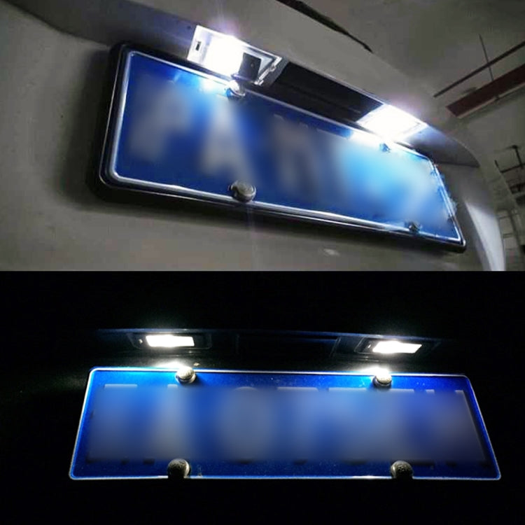 2 PCS DC12V / 1.5W/ 6000K / 100LM Car LED License Plate Light 18LEDs SMD-3528 Lamps for Lexus(White Light) - License Plate Lights by PMC TechLife | Online Shopping South Africa | PMC TechLife | Buy Now Pay Later Mobicred