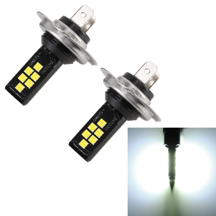 2 PCS H7 DC9-16V / 3.5W / 6000K / 320LM Car Auto Fog Light 12LEDs SMD-ZH3030 Lamps, with Constant Current (White Light) - Fog / Driving Lights by PMC TechLife | Online Shopping South Africa | PMC TechLife