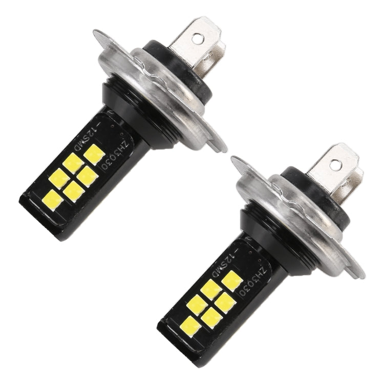 2 PCS H7 DC9-16V / 3.5W / 6000K / 320LM Car Auto Fog Light 12LEDs SMD-ZH3030 Lamps, with Constant Current (White Light) - Fog / Driving Lights by PMC TechLife | Online Shopping South Africa | PMC TechLife