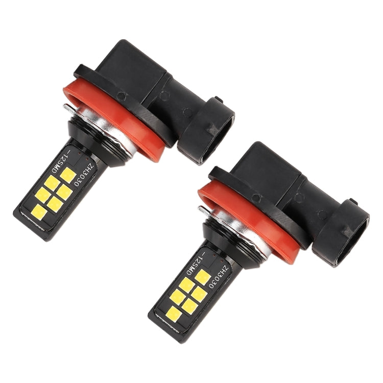 2 PCS H11 DC9-16V / 3.5W / 6000K / 320LM Car Auto Fog Light 12LEDs SMD-ZH3030 Lamps, with Constant Current (White Light) - Fog / Driving Lights by PMC TechLife | Online Shopping South Africa | PMC TechLife | Buy Now Pay Later Mobicred