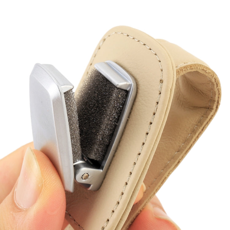 Car Multi-functional Sunglasses Clip Holder(Beige) - Sunglasses & Glasses Clips by PMC TechLife | Online Shopping South Africa | PMC TechLife | Buy Now Pay Later Mobicred