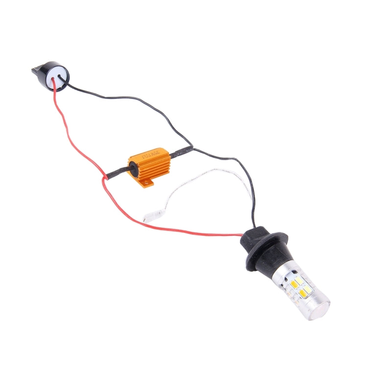 2 PCS T20/7440 10W 1000LM 6000K White + Yellow Light DRL&Turn Light with 20 SMD-5730-LED Lamps���DC 12-24V - Arrow Turn Lights by PMC TechLife | Online Shopping South Africa | PMC TechLife | Buy Now Pay Later Mobicred