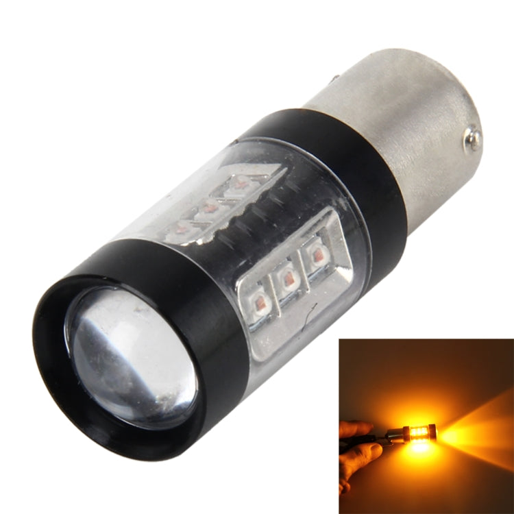 1156/BA15S 80W 1000 LM Car Auto Turn Light  Backup Light with 16  Lamps, DC 12-24V(Yellow Light) - Arrow Turn Lights by PMC TechLife | Online Shopping South Africa | PMC TechLife | Buy Now Pay Later Mobicred