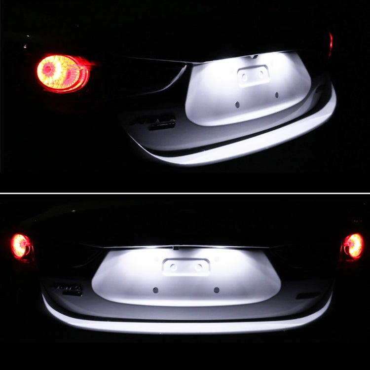 2 PCS DC12V / 2W / 6000K / 120LM Car LED License Plate Light 18LEDs SMD-3528 Lamps for Dodge, White Light - License Plate Lights by PMC TechLife | Online Shopping South Africa | PMC TechLife | Buy Now Pay Later Mobicred