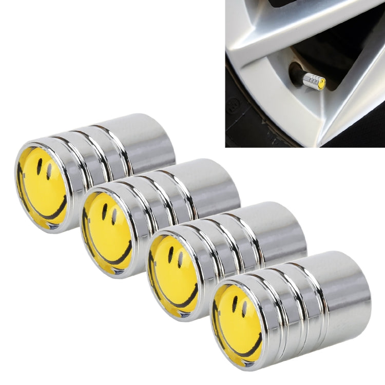 4 PCS Smile Pattern Gas Cap Mouthpiece Cover Gas Cap Tire Cap Car Motor Bicycle Tire Valve Caps - Tire Valve Caps by PMC TechLife | Online Shopping South Africa | PMC TechLife | Buy Now Pay Later Mobicred