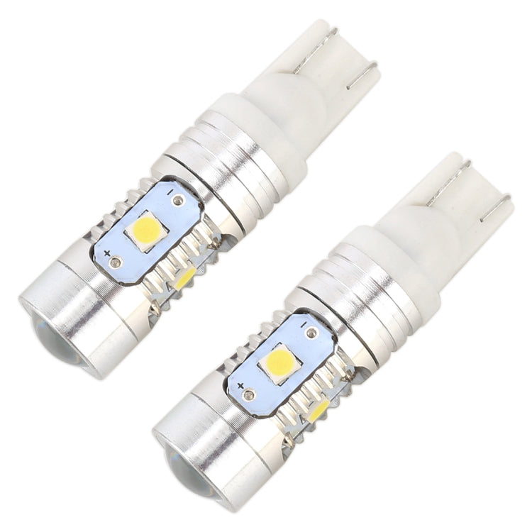 2 PCS T10 / W5W / 168 / 194 DC12V / 4.5W / 6000K / 360LM 6LEDs SMD-3030 Car Clearance Light, with Projector Lens Light (White Light) - Clearance Lights by PMC TechLife | Online Shopping South Africa | PMC TechLife | Buy Now Pay Later Mobicred