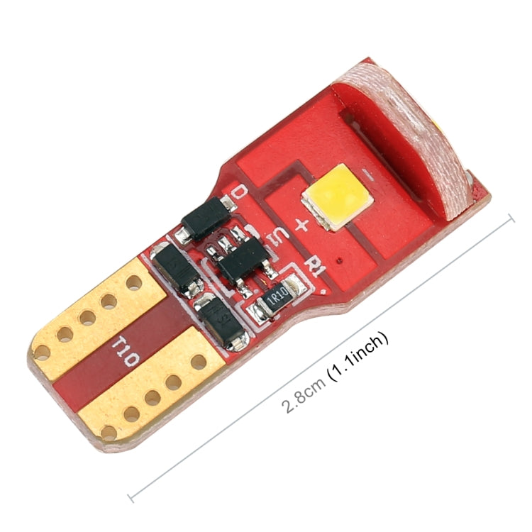 2 PCS T10 / W5W / 168 / 194 DC12V / 1.6W / 6000K / 130LM 3LEDs SMD-3030 Car Red Board Clearance Light (White Light) - Clearance Lights by PMC TechLife | Online Shopping South Africa | PMC TechLife | Buy Now Pay Later Mobicred